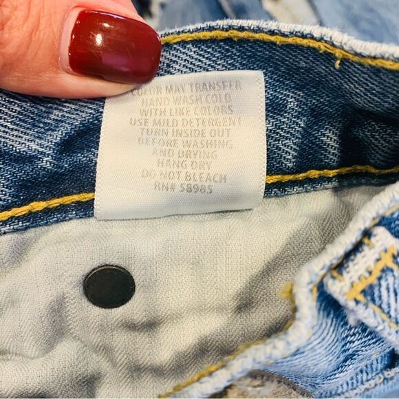 CARMAR straight high rise jeans ruffle detailed ursula size 25 - Picture 9 of 10